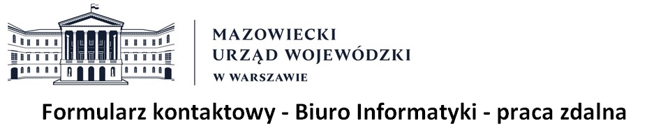 Formularze kontaktowe - Mazowiecki Urząd Wojewódzki